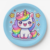 Assiettes En Carton Cute Unicorn (Devant)