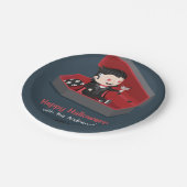 Assiettes En Carton Cute Vampire Boy Halloween Party Fournitures (Angle)