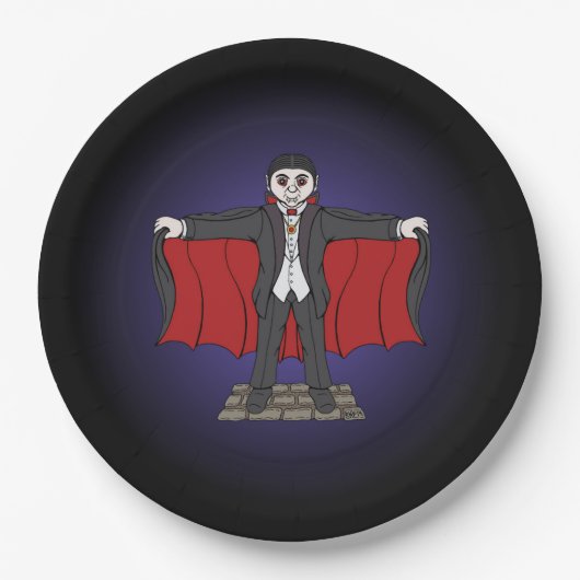 Assiettes En Carton Cute Vampire/Dracula (Devant)