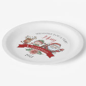 Assiettes En Carton Cute Very Merry Christmas Personalized (Angle)