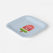 Assiettes En Carton Cute Watermelon Popsicle Joyeux anniversaire (Angulaire)