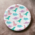 Assiettes En Carton Cute whimsical pastel watercolor dinosaurs pattern<br><div class="desc">Cute whimsical pastel watercolor dinosaurs pattern illustration by Girly Trend</div>