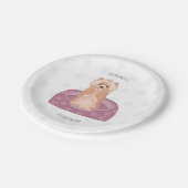 Assiettes En Carton Cute Yorkshire Terrier Plaques papier d'anniversai (Angle)