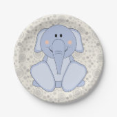 Assiettes En Carton Cutelyn Baby Blue Elephant (Devant)