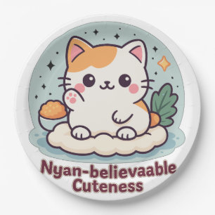 Assiettes En Carton Cutesse Nyan crédible - Cute Kawaii Cat