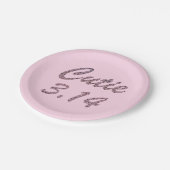 Assiettes En Carton Cutie 3,14 Pi Jour Rose (Angle)