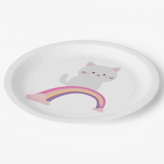 Assiettes En Carton Cutie Kitten Chat (Angle)