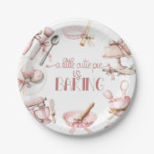 Assiettes En Carton Cutie Pie | Baby shower fille rose aquarelle (Devant)