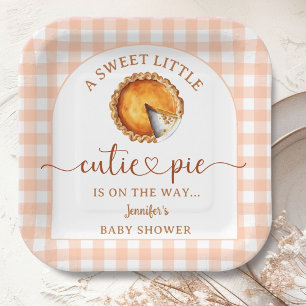 Assiettes En Carton Cutie Pie Baby shower genre Neutre