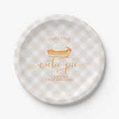 Assiettes En Carton Cutie Pie citrouille pie Chute plaid Premier anniv (Devant)