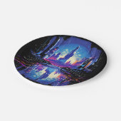 Assiettes En Carton Cyberpunk City Skyline futuriste (Angle)