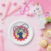 Assiettes En Carton Cycling Repairs Cyclist Paper Plates (Fête)