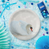 Assiettes En Carton Cygne blanc gracieux (Fête)