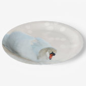 Assiettes En Carton Cygne blanc gracieux (Angle)