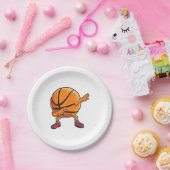 Assiettes En Carton Dabbing Basketball Ball Funny Boys Hommes Femmes S (Fête)