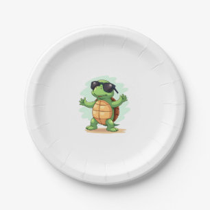 Assiettes En Carton Dabbing Sea Turtle Amoureux des animaux Sauvez Les