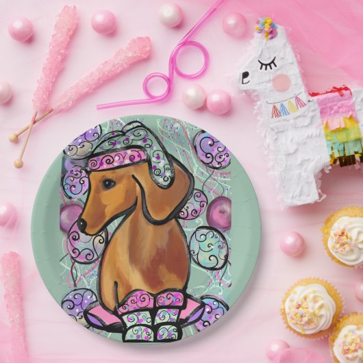 ASSIETTES EN CARTON DACHSHING (Fête)