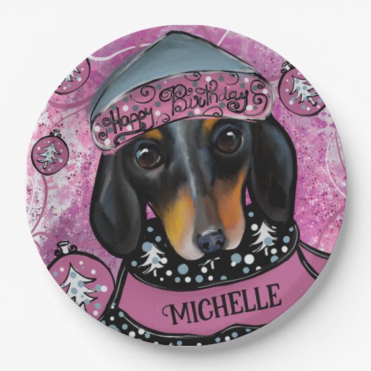 ASSIETTES EN CARTON DACHSHING (Devant)