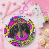ASSIETTES EN CARTON DACHSHUND (Fête)