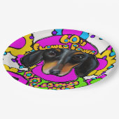 ASSIETTES EN CARTON DACHSHUND (Angle)
