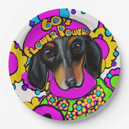 ASSIETTES EN CARTON DACHSHUND (Devant)