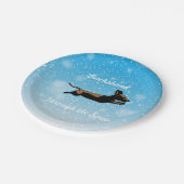 Assiettes En Carton Dachshund à travers la plaque de la fête des neige (Angle)