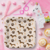 Assiettes En Carton Dachshund Chien Anniversaire (Fête)