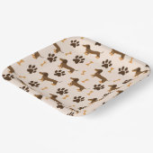 Assiettes En Carton Dachshund Chien Anniversaire (Angulaire)