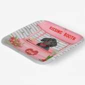 Assiettes En Carton Dachshund Chien Valentine's Day Kissing Booth (Angulaire)