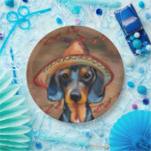 Assiettes En Carton Dachshund Cinco de Mayo (Fête)