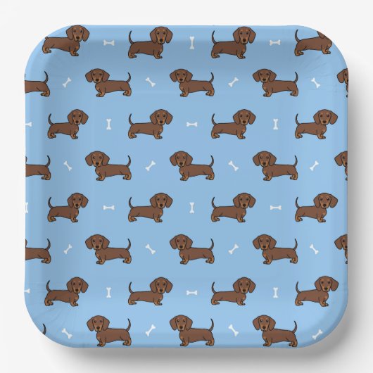 Assiettes En Carton Dachshund Dog  (Recto)