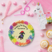Assiettes En Carton Dachshund Dog Fun Paint Art Anniversaire     (Fête)