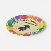 Assiettes En Carton Dachshund Dog Fun Paint Art Anniversaire     (Angle)