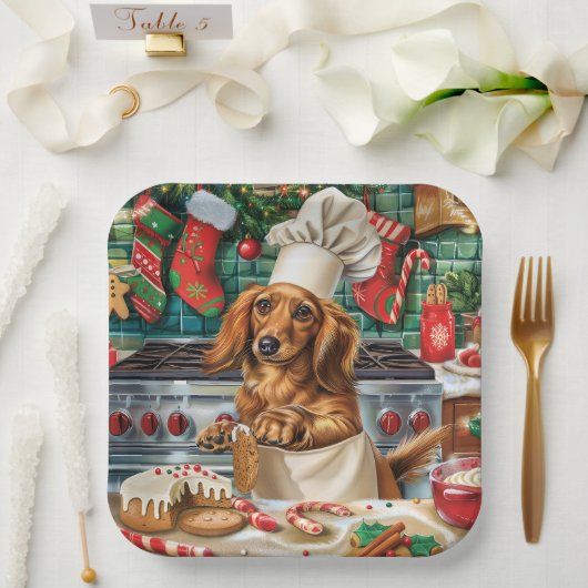 Assiettes En Carton Dachshund Gîtes : Noël festif (Mariage)