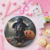 Assiettes En Carton Dachshund Halloween effroi (Fête)