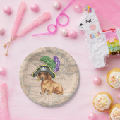 Assiettes En Carton Dachshund Pirate (Fête)