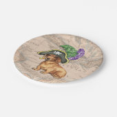 Assiettes En Carton Dachshund Pirate (Angle)