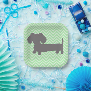 Assiettes En Carton Dachshund Wiener Dog Party
