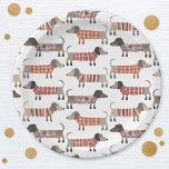 Assiettes En Carton Dachshund Wiener Saucisse Chien<br><div class="desc">Mignonne petite saucisse Dachshund ou des chiens édulcorés en laine. Parfait pour les amoureux de les chiens. Art original de Nic Squirrell.</div>
