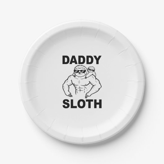 Assiettes En Carton Daddy Sloth (Devant)