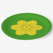Assiettes En Carton Daffodique héraldique (Angle)