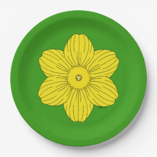 Assiettes En Carton Daffodique héraldique