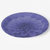 Assiettes En Carton Dahlia bleu (Angle)