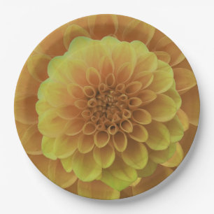 Assiettes En Carton Dahlia jaune