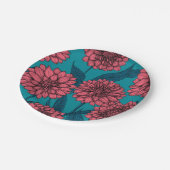 Assiettes En Carton Dahlias (Angle)