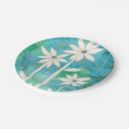 Assiettes En Carton Dainty Daisies II (Angle)