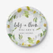 Assiettes En Carton Daisy Baby in Bloom Baby shower Été fleuri (Devant)