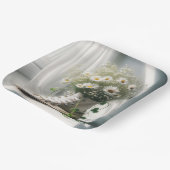 Assiettes En Carton Daisy Bouquet dans un Basket blanc (Angulaire)