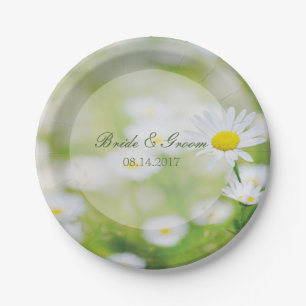 Assiettes En Carton Daisy Daisies Fleur Floral Mariage d'été