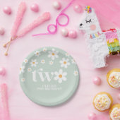 Assiettes En Carton Daisy floral 2E anniversaire (Fête)